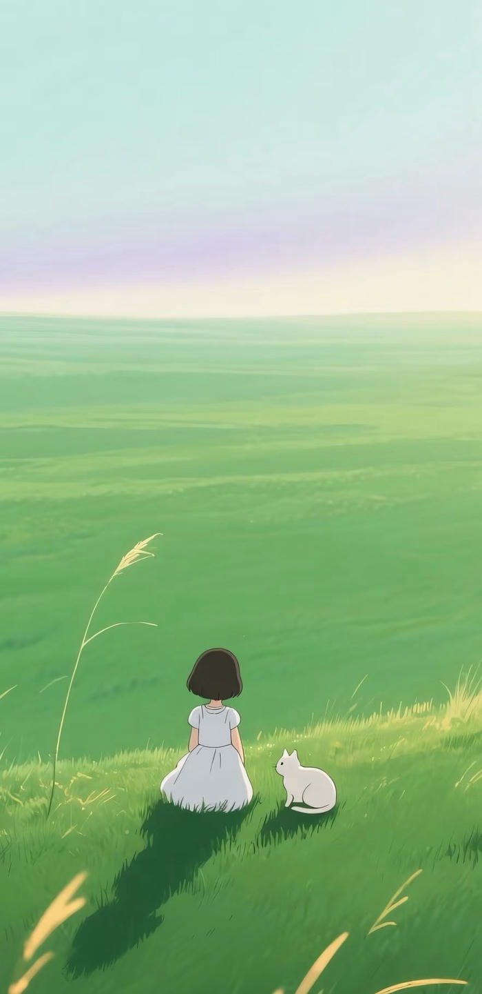 hình nền cô gái trên thảo nguyên hình nền cô gái trên thảo nguyên
