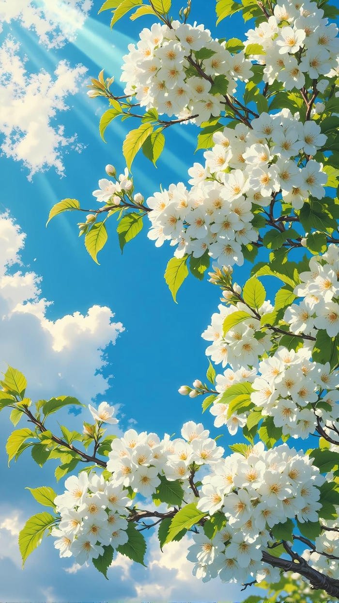 hình nền hoa nở minimal