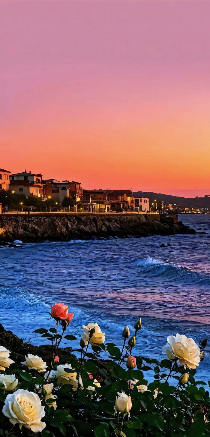 hình nền hoa trên biển full HD