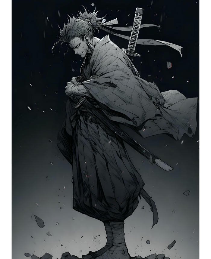 hình nền kiếm sĩ bóng đêm anime