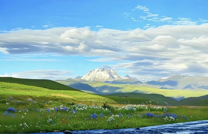 hình nền máy tính cánh đồng xanh