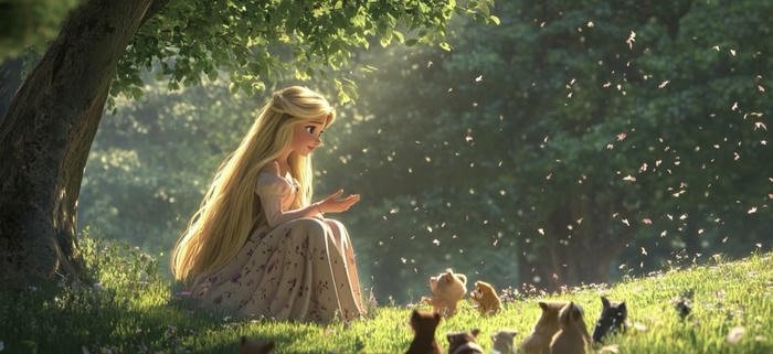 hình nền máy tính công chúa tóc mây