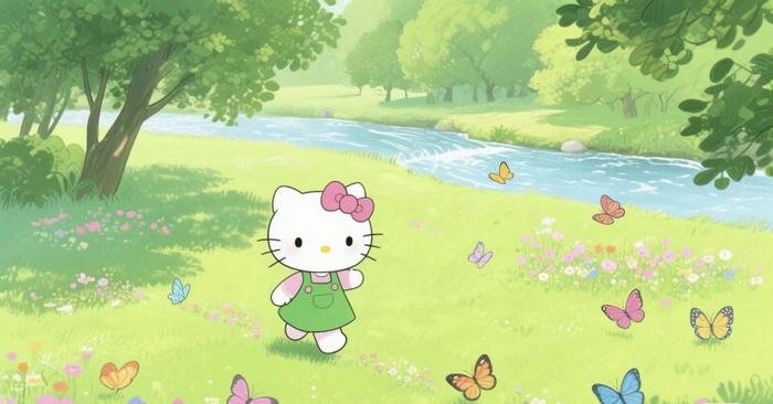 hình nền máy tính hello kitty