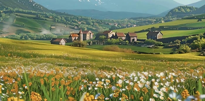 hình nền máy tính thảo nguyên hoa vàng