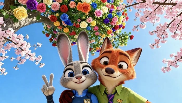 hình nền máy tính thỏ và cáo