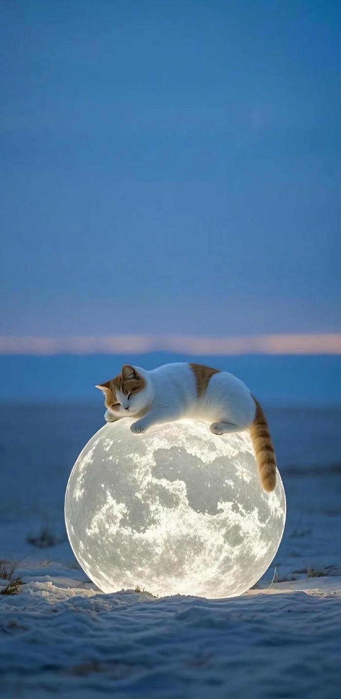 hình nền mèo nằm trên trăng hình nền mèo nằm trên trăng