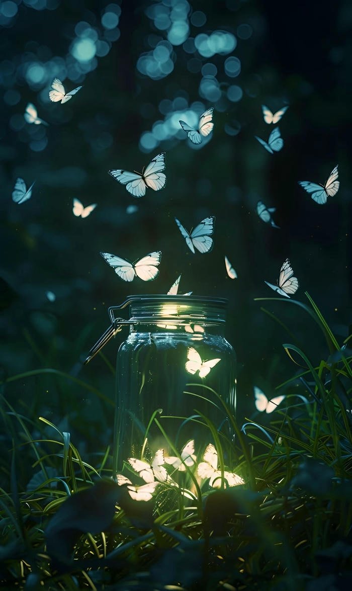 hình nền nghệ thuật bướm trong rừng