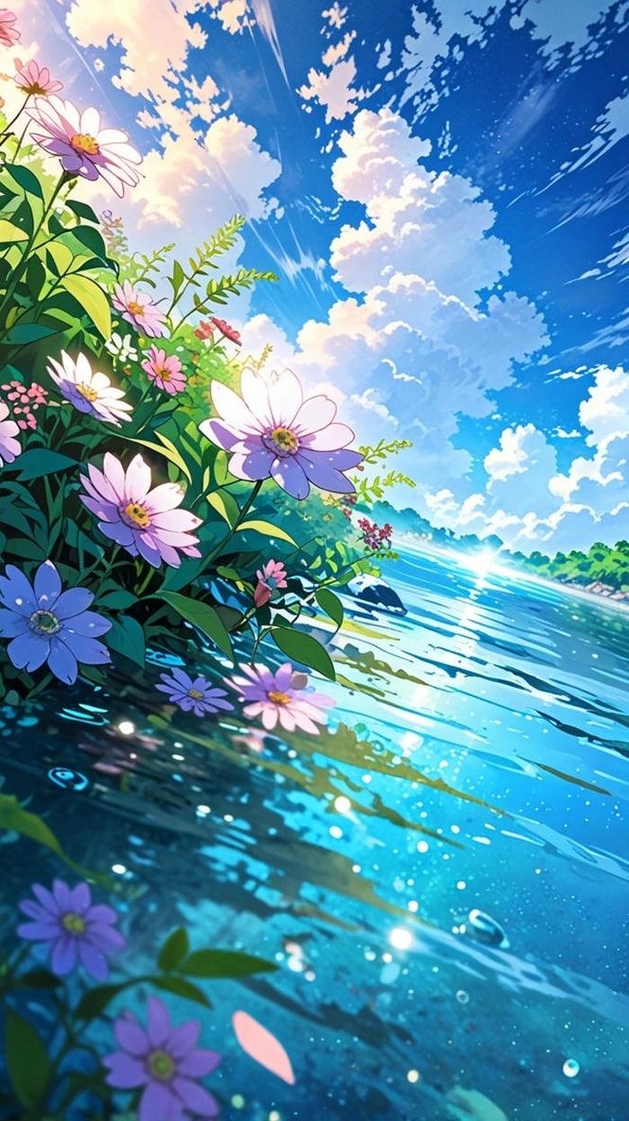hình nền nghệ thuật hoa nở