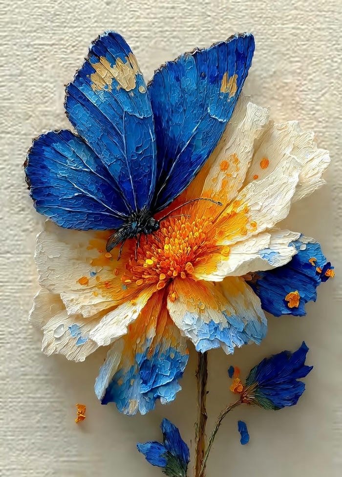 hình nền nghệ thuật hoa và bướm