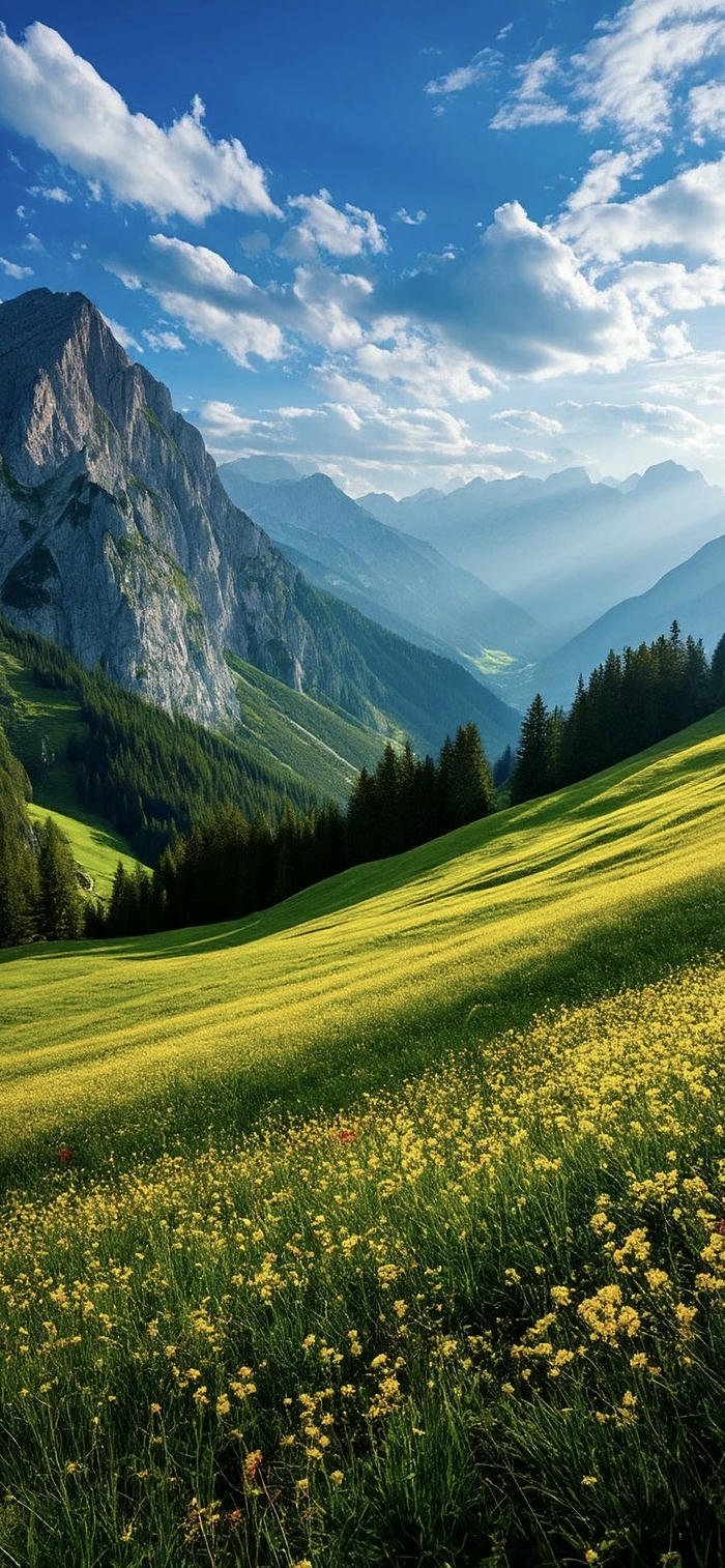 hình nền núi rừng yên ả