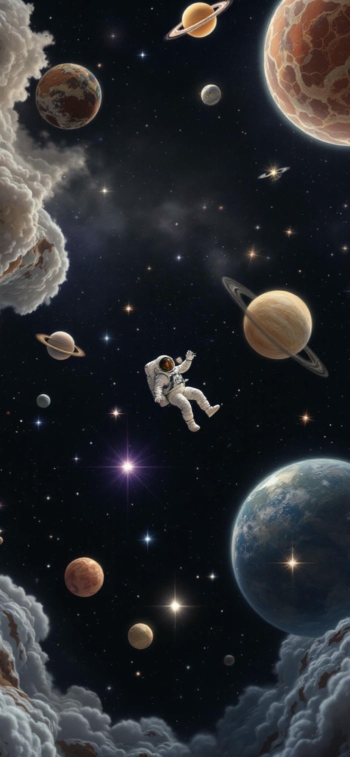 hình nền phi hành gia vũ trụ