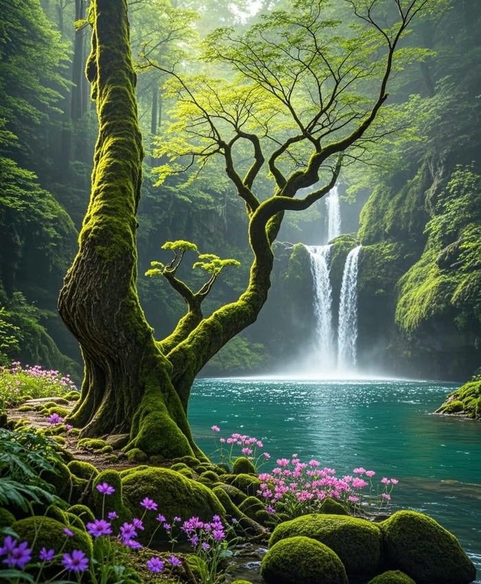 hình nền thác nước chảy