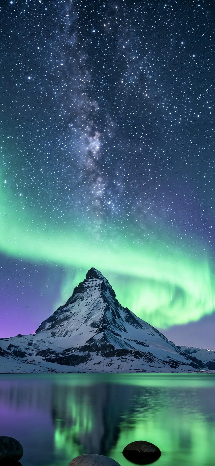 hình nền thiên hà ánh tím xanh