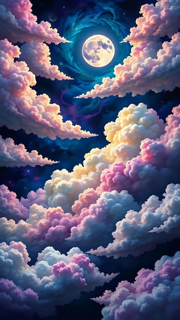 hình nền vân mây tối giản