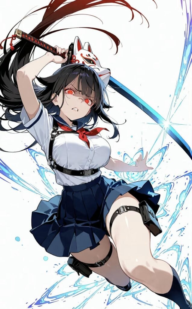 nhân vật anime tung đòn mạnh