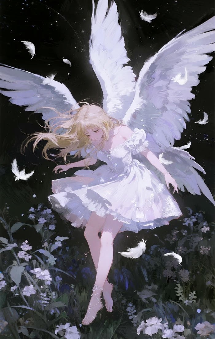 những ảnh anime thiên sứ ánh sáng