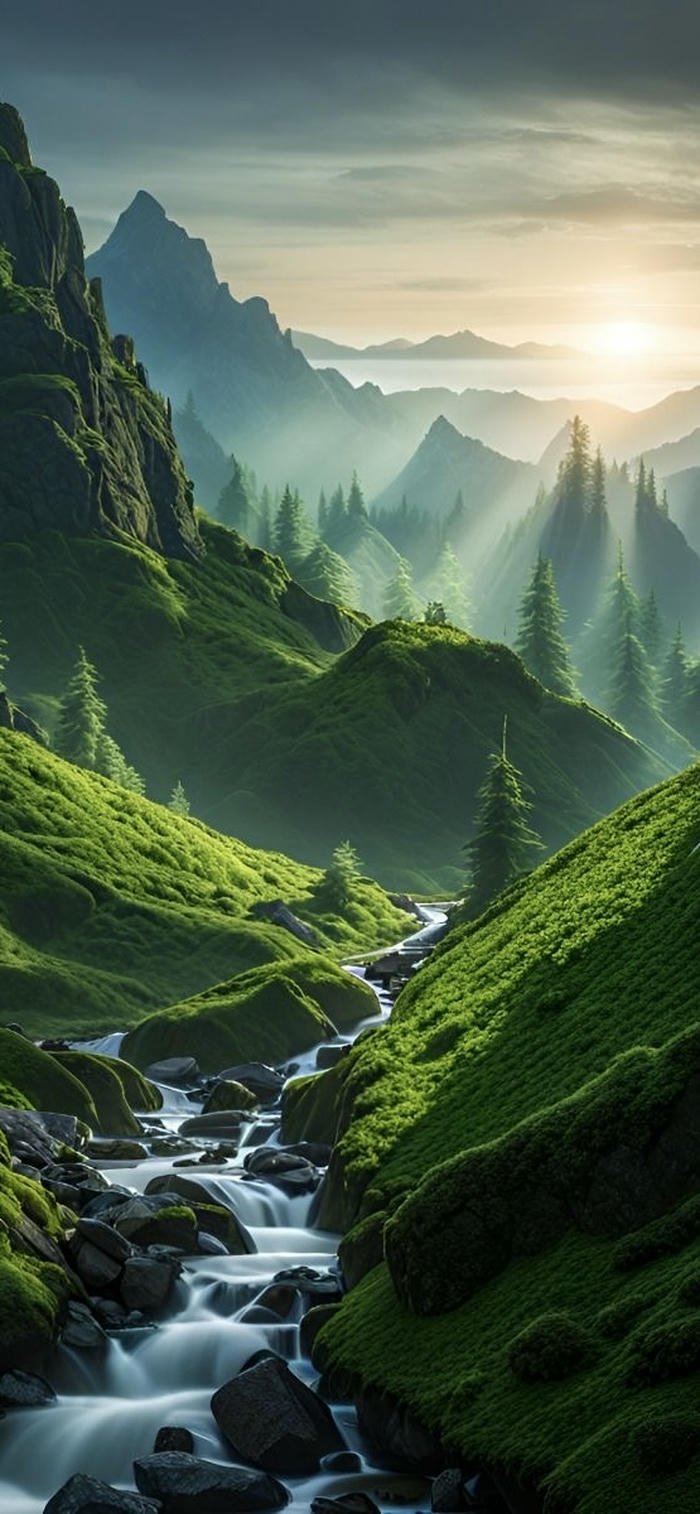 những hình nền rừng núi thanh bình