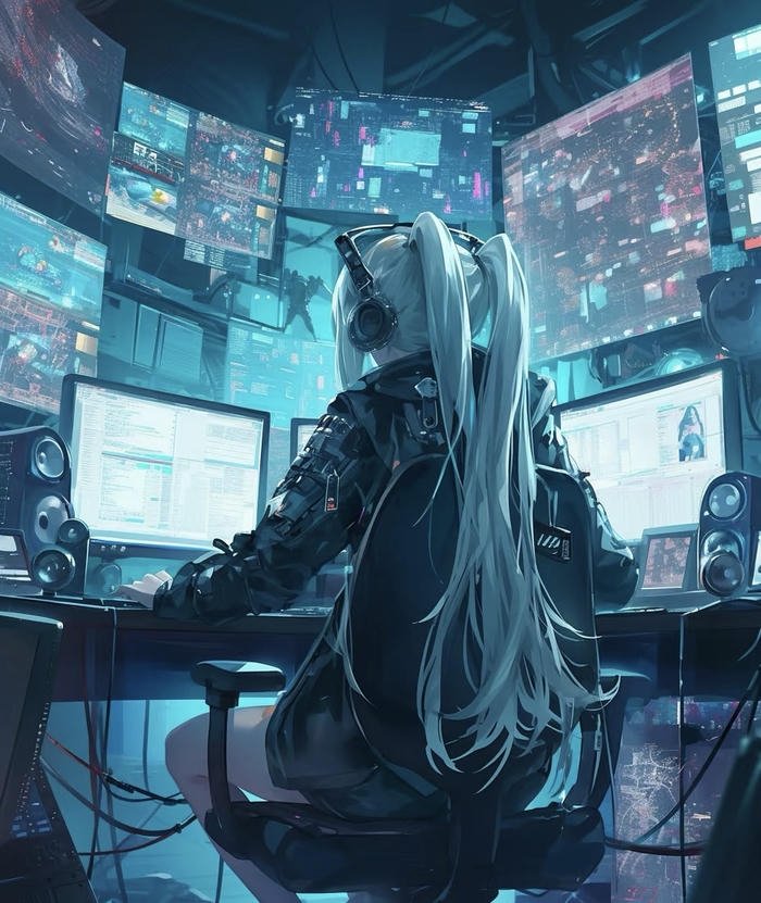 nữ nhân vật anime viết mã