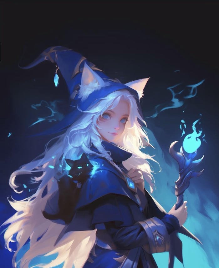 pháp thuật xanh anime nữ