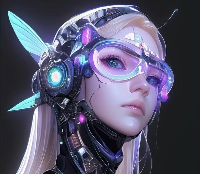 robot ánh sáng mạnh anime