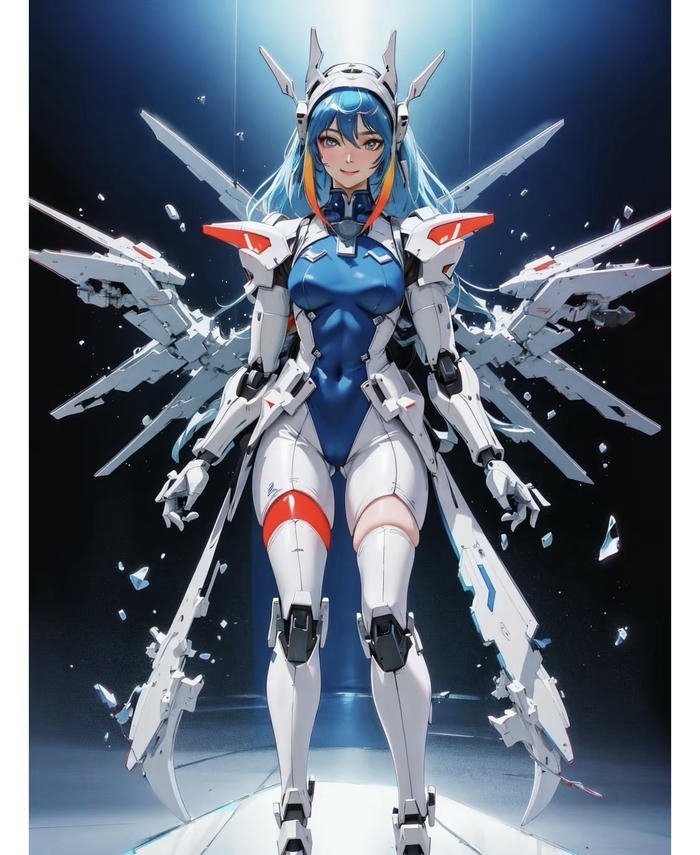 robot anime cyber phong cách