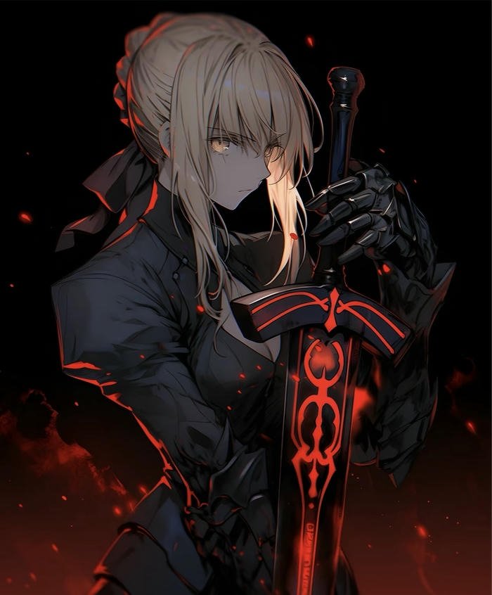 tone đen kiếm sĩ bóng đêm anime