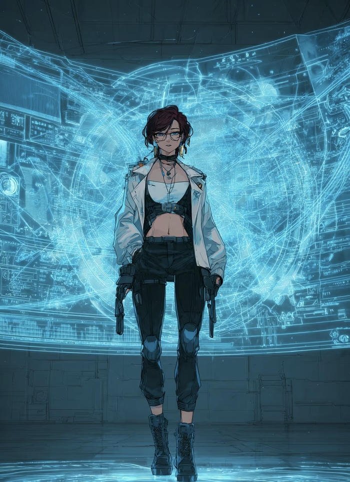 tư thế gõ phím liên tục trong anime