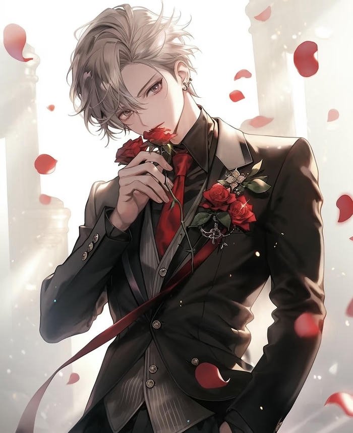 tư thế mạnh mẽ trai anime mặt lạnh