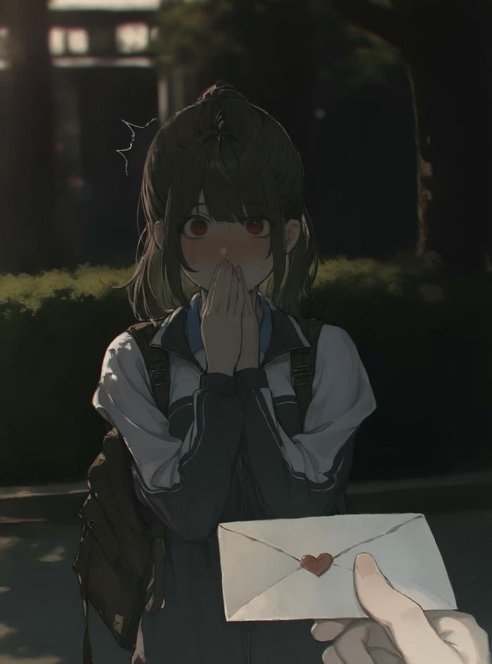 vẻ dễ thương anime học sinh