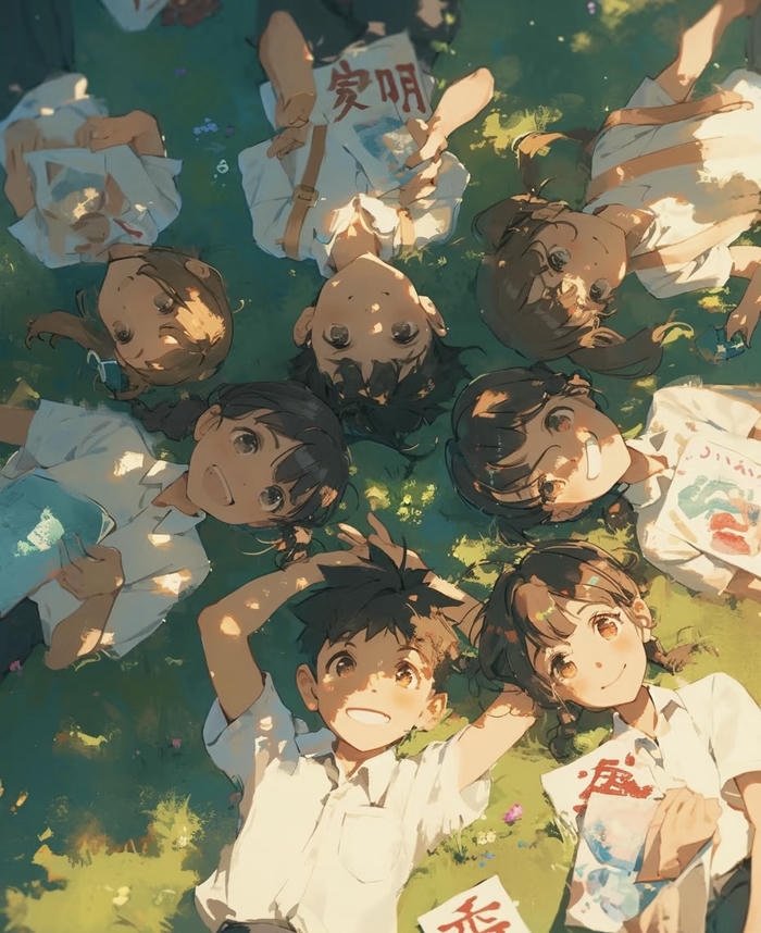 vẻ dễ thương học đường anime