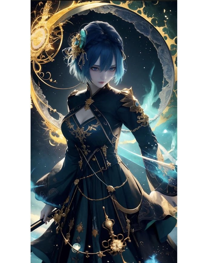 vẻ kỳ ảo anime phép