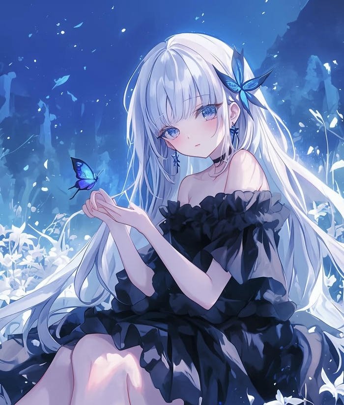 vẻ lạnh lùng nữ tóc trắng