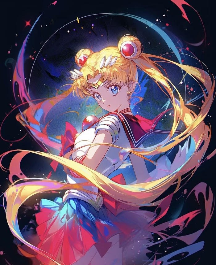 vẻ lấp lánh phép anime