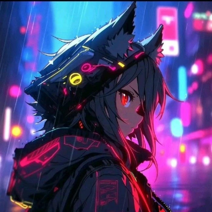 Ảnh anime cyberpunk viễn tưởng