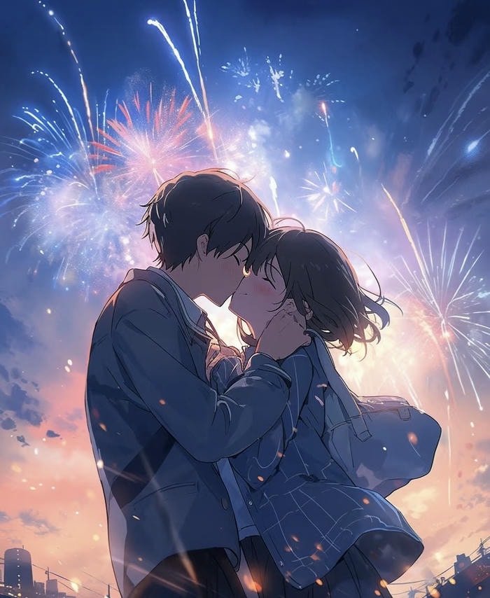 Ảnh anime đôi lãng mạn luôn bên nhau