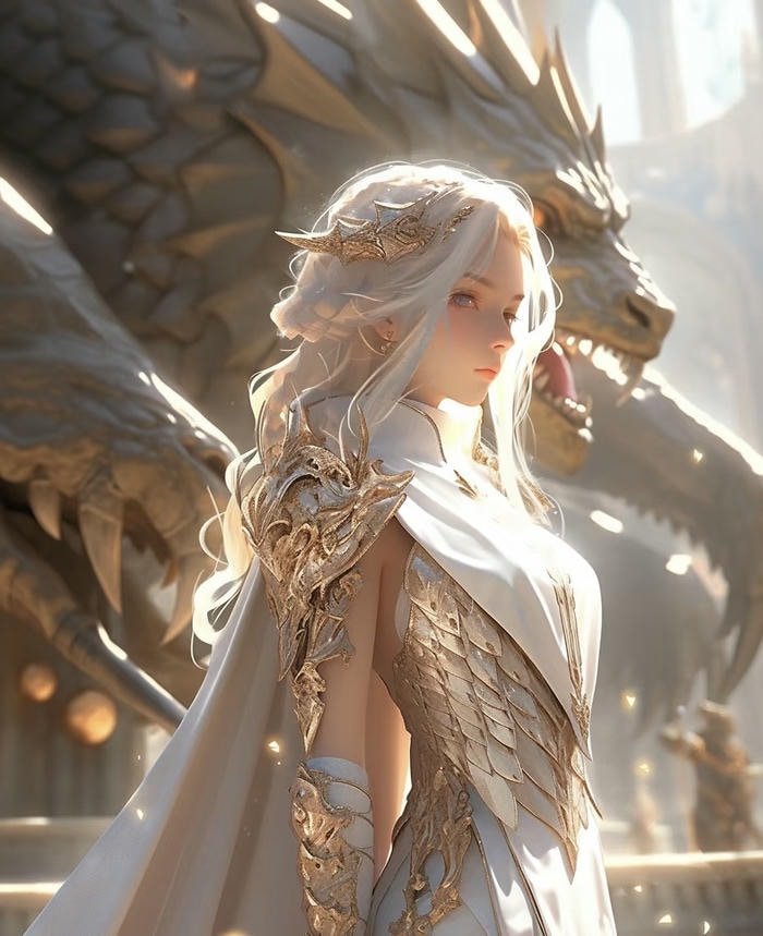 Ảnh anime kỵ sĩ rồng đầy vẻ dũng cảm