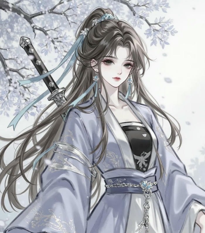 Ảnh anime nữ kiếm sĩ lạnh lùng phong thái đỉnh