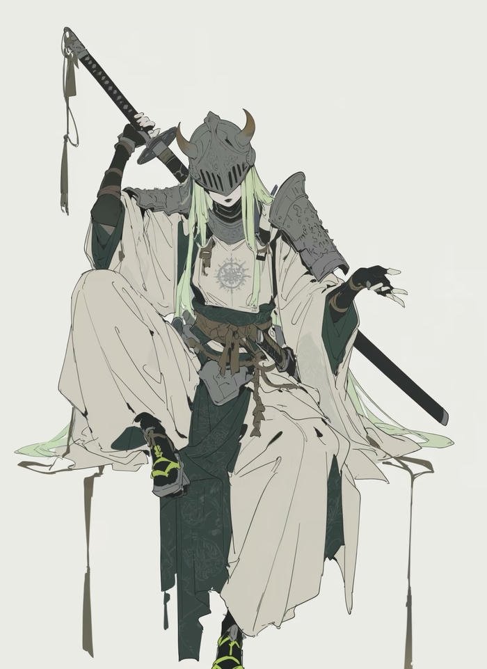 Ảnh anime nữ kiếm sĩ lạnh lùng sát khí bao