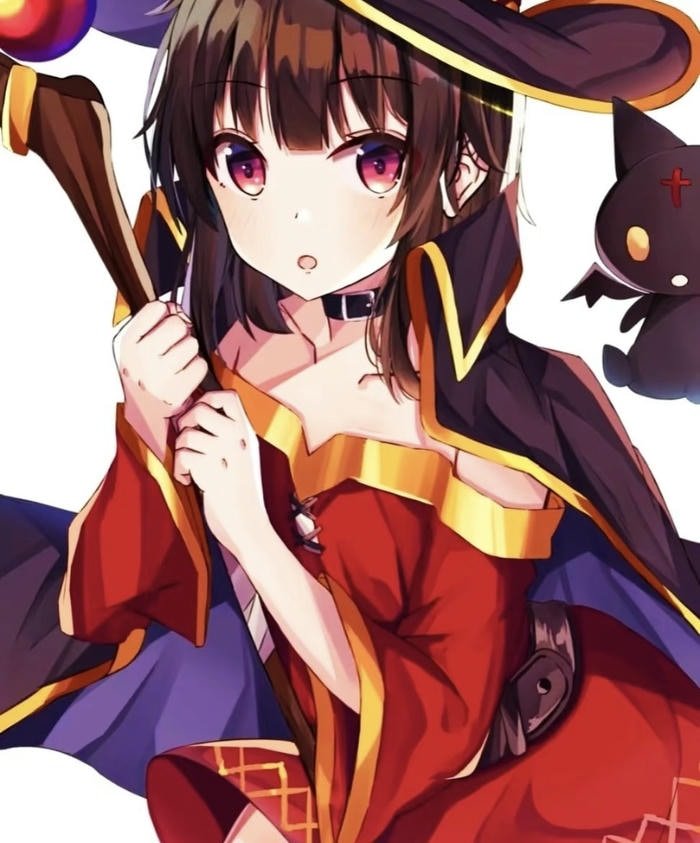 Ảnh anime phù thủy dễ thương cầm gậy phép