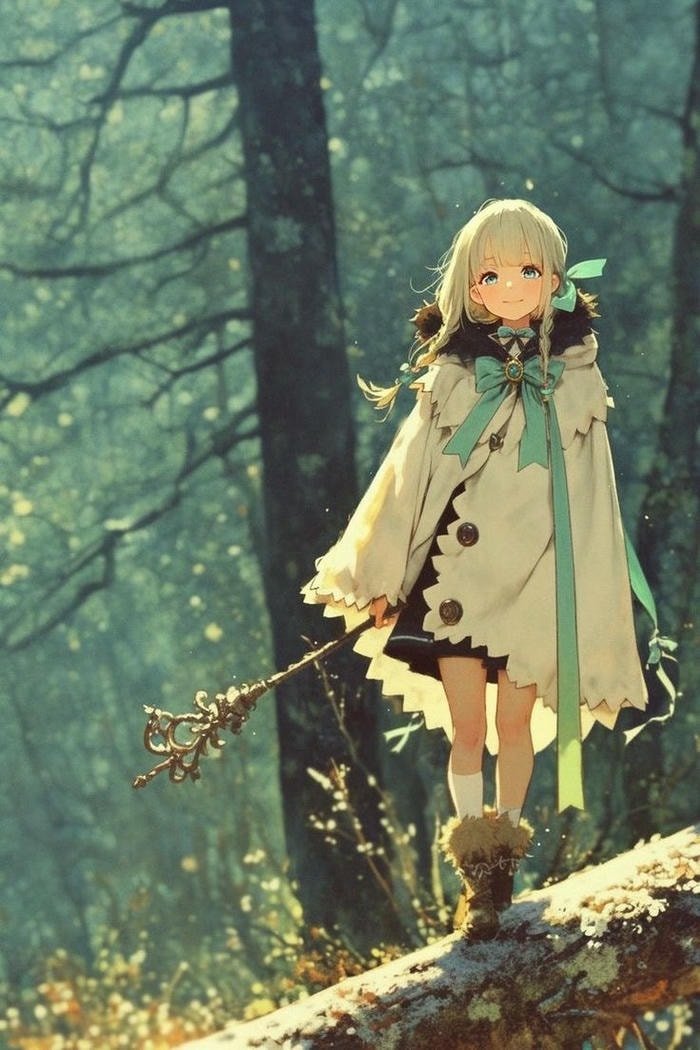 Ảnh anime thần rừng đầy aura