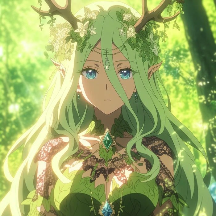 Ảnh anime thần rừng đẹp huyền ảo