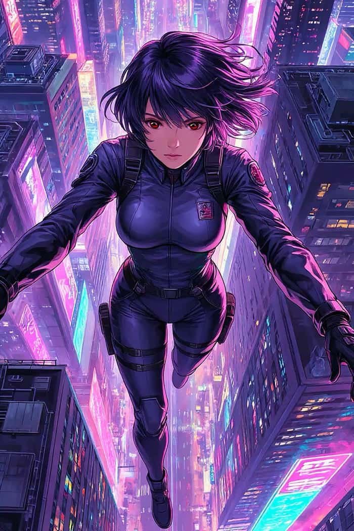 Ảnh anime thế giới tương lai cực lạ lấp lánh