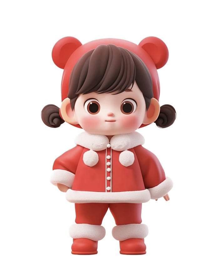 Ảnh avatar 3D dễ thương đôi má hồng