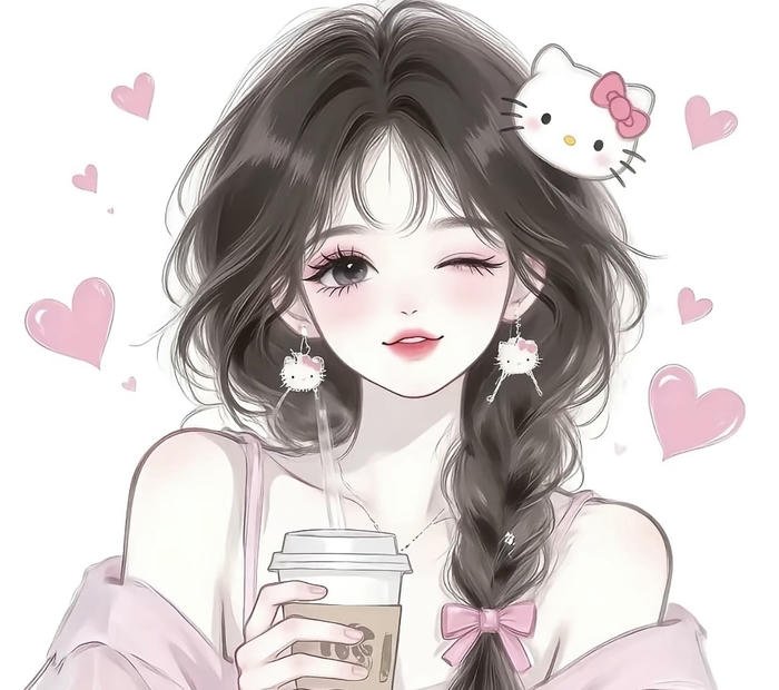 Ảnh avatar dễ thương màu pastel yêu mắt