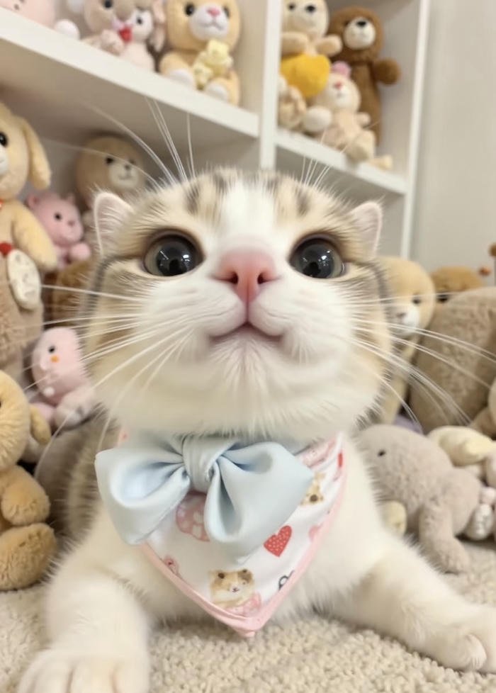 Ảnh avatar mèo mặt tròn sinh động