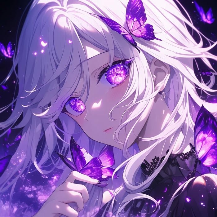 Ảnh avatar tím huyền bí nhẹ nhàng