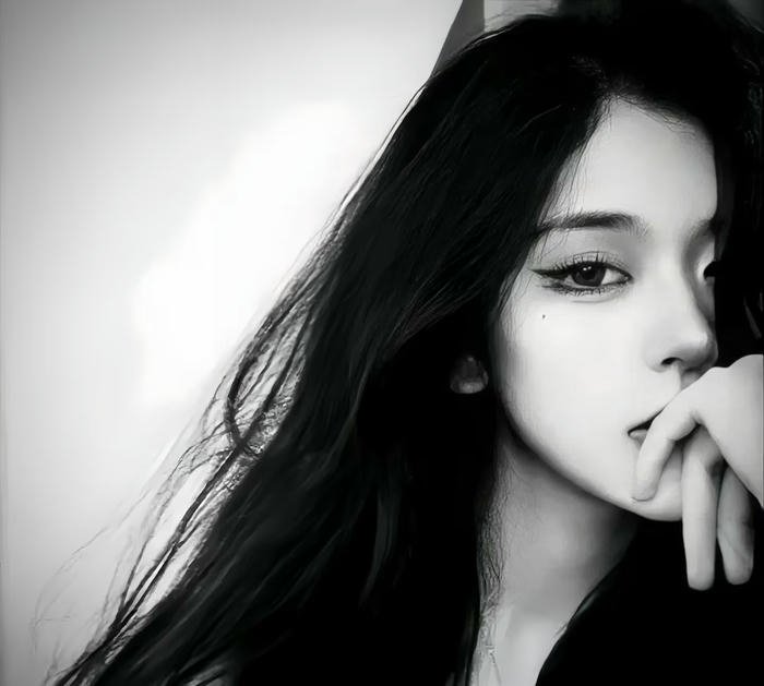 Ảnh avatar trắng đen tối giản cao cấp