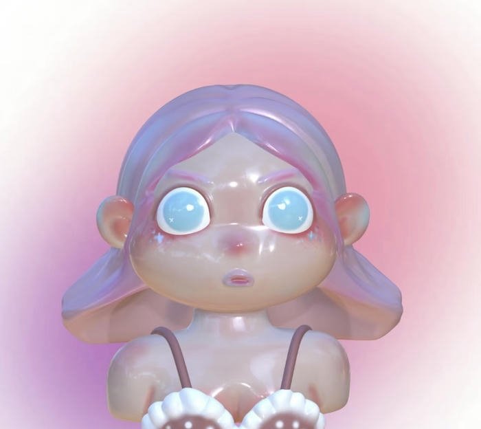 Ảnh đại diện 3D dễ thương màu dịu