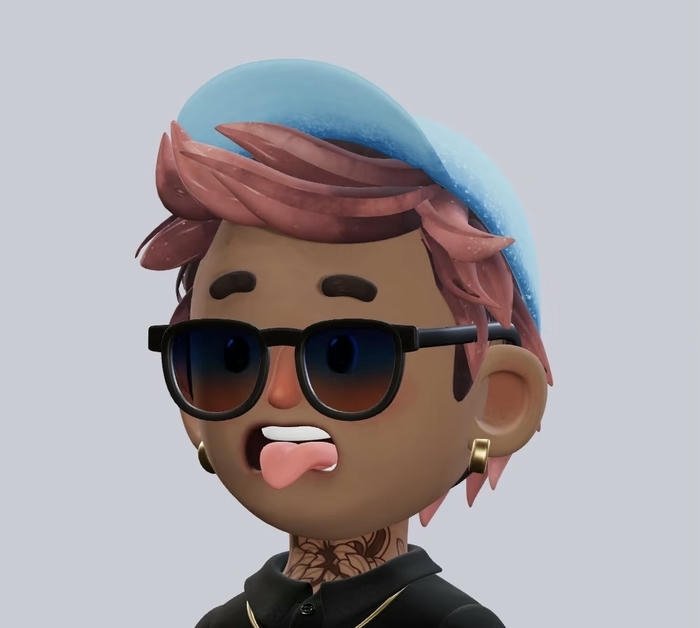 Ảnh đại diện 3D siêu ngầu đường nét mạnh