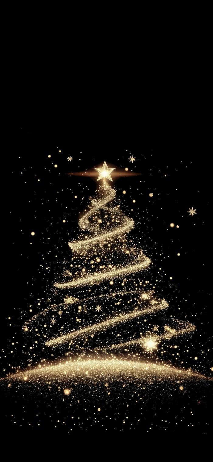 Ảnh đen vàng cây thông sang trọng